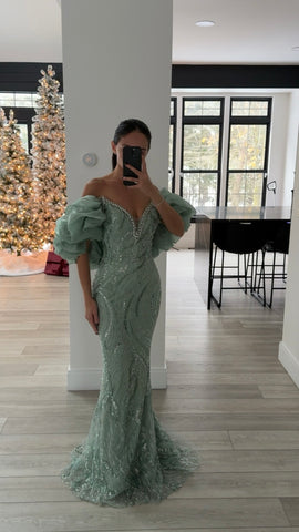 Sweetheart illusion gown