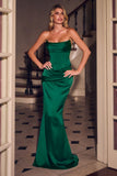 TWO PIECE FITTED STRAPLESS GOWN