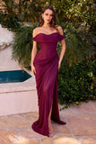 OFF SHOULDER MESH CORSET GOWN