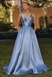 V MESH A LINE GOWN