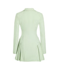 Delia Pistachio Green Blazer Dress With Pleated