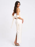 Karmen Pearl Top Pencil Slip Gown With Scar