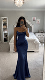 FITTED SATIN TWO PIECE GOWN