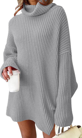TURTLENECK SWEATER DRESS Black / Small TURTLENECK SWEATER DRESS Black / Small