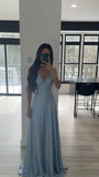 SOFT SATIN A LINE SWEETHEART NECKLINE GOWN