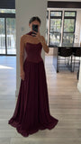 CORSET A LINE SCARF GOWN