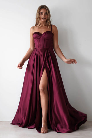 A LINE SATIN BUSTIER MAXI DRESS SHOP DDMINE A LINE SATIN BUSTIER MAXI DRESS SHOP DDMINE