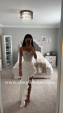 ABITO LUNGO CON CORSETTO IN PIZZO BIANCO JULIA
