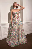 GARDEN SCARF A LINE GOWN