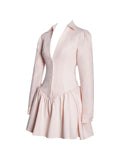 XABRINA PINK LONG SLEEVE MINI DRESS