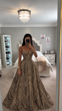 SCULPTED DANGLE STRAP BALL GOWN