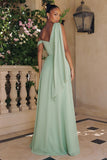 ONE SHOULDER CHIFFON DRESS