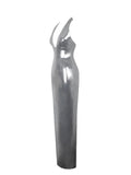 Valeska Silver Foil Plunging Sheath Maxi Dress