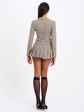 OAKLEY Brown plaid preppy style blazer jacket