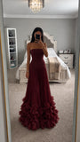 Floral Hem Evening Maxi Dress
