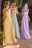 CORSET A LINE SCARF GOWN