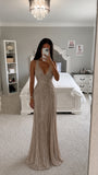 METALLIC LONG GOWN