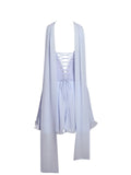 Valentina Baby Blue Boned Curve Edge Mini Dress