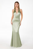 HALTER SATIN GOWN