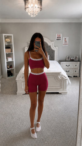 WORKOUT BIKER SHORTS SET