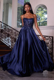 SATIN & LACE A-LINE DRESS - PREORDER