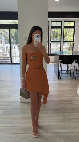 SHELL CROCHET MINI DRESS