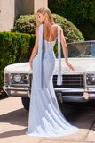 RHINESTONE SCARF  FITTED GOWN
