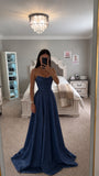 GLITTER STRAPLESS BALL GOWN