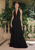 CHIFFON HALTER MAXI GOWN