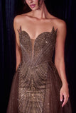 BEADED OVERSKIRT DRESS