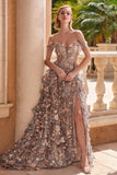 FLORAL APPLIQUÉ BALL GOWN