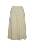 Wina Lemon Yellow Cotton Poplin Low-Waisted Maxi Skirt