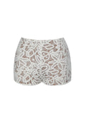 Rosanne Cream Cotton Crochet Shorts