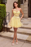 FLORAL APPLIQUÉ MINI DRESS