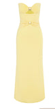 RUNAWAY THE LABEL KLEO LEMON MAXI DRESS
