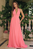 CHIFFON HALTER MAXI GOWN