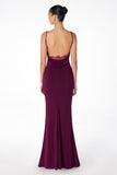 COWL NECK LACE LOW BACK GOWN