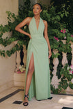 HALTER CHIFFON GOWN