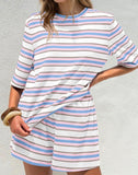 STRIPED SHORTS SET
