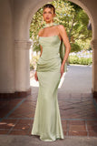 TWO PIECE FITTED STRAPLESS GOWN