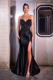 GLAMOUR STRAPLESS FITTED GOWN