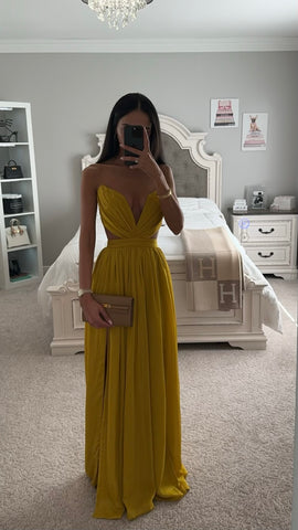 ABITO LUNGO IN CHIFFON DI SETA ELLA