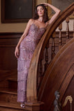 FRINGE SEQUIN GOWN