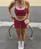 WORKOUT BIKER SHORTS SET