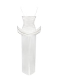 Karmen Pearl Top Pencil Slip Gown With Scar