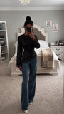 Lace Detail Long Sleeve Blouse Plus Size
