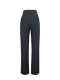 Quinnie Navy High-waisted Straight Leg Pant