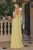 CHIFFON HALTER MAXI GOWN