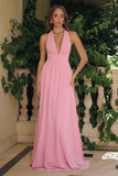 CHIFFON HALTER MAXI GOWN