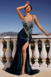 FITTED CRYSTAL & SATIN BODYCON DRESS